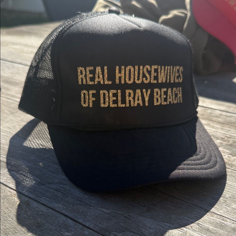Black and Gold Trucker Hat - Real Housewives of Delray Beach BRAND NEW Snap Back
